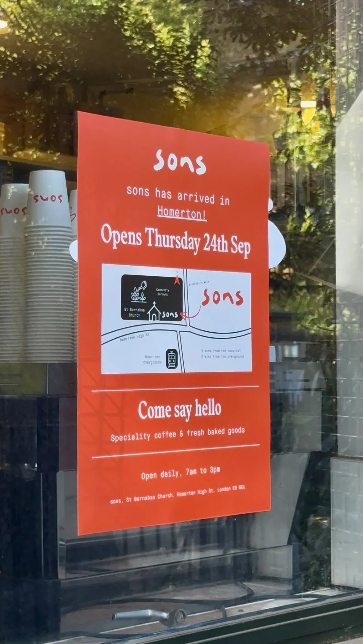 The sons Homerton opening poster