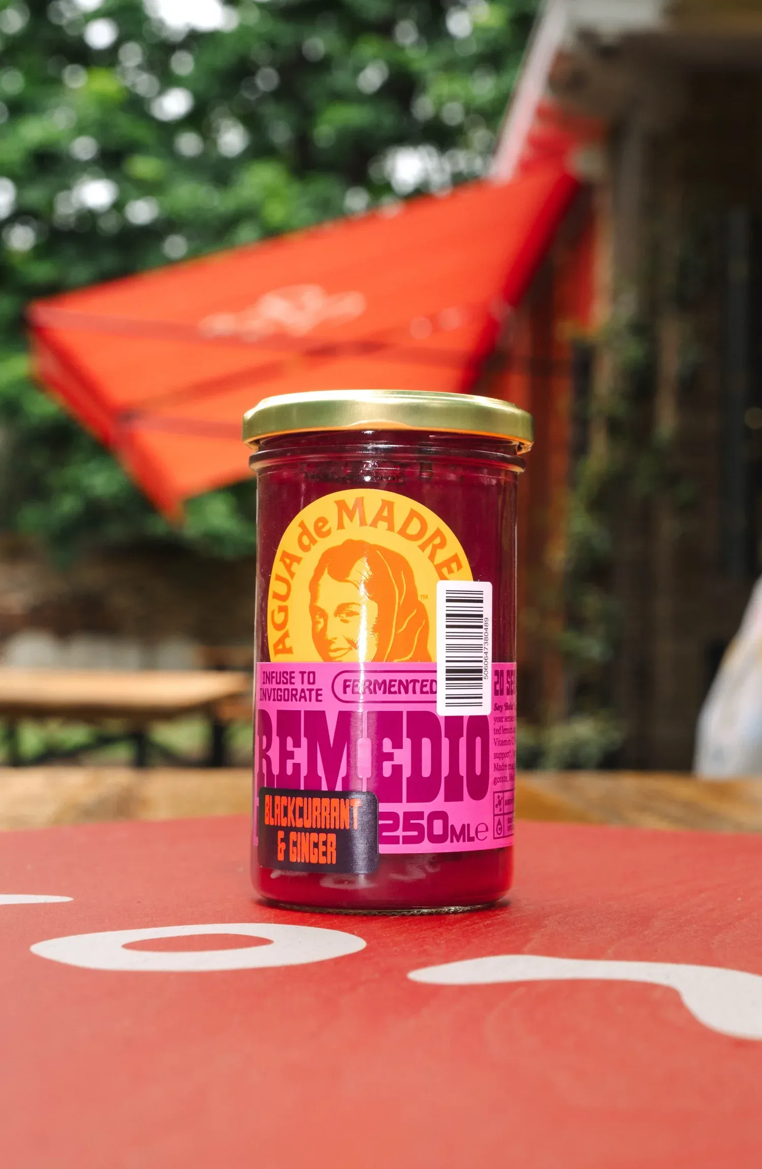 Agua de Madre blackcurrant and ginger infusion